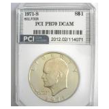 1971-S Silver Ike PR70 DCAM LISTS $475