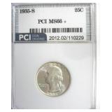 1935-S Quarter MS66+ LISTS $425