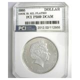 2005 Silver Plated Dollar PCI PR69 DC Cook Islands