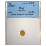 1902 Cal Gold Token NNC MS65+ Indian-Bear