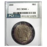 1922 Peace PCI MS65+ Nice Rim Color