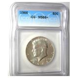 1966 Kennedy ICG MS66+ LISTS $975
