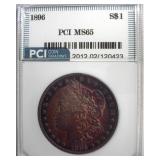 1896 Morgan PCI MS65 Amazing Color