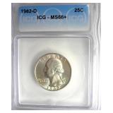 1962-D Quarter ICG MS66+ LIST $450