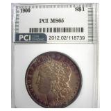 1900 Morgan PCI MS65 Purple Toning