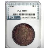 1896 Morgan PCI MS65 Purple Toning