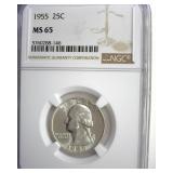 1955 Quarter NGC MS65