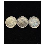 WW2 .925 Silver Ch BU Struck by US Mint 3pcs