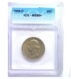 1959-D Quarter ICG MS66+ LISTS $160