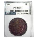 1897 Morgan PCI MS65 Purple Toning
