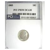 1963 Dime PR70 DCAM LISTS $200 IN 69 DC