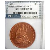 1863 Dollar PCI PR69 CAM Transitional Cu Copy