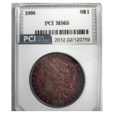 1896 Morgan PCI MS65 Excellent Toning