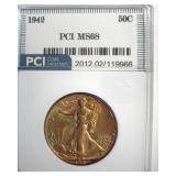 1942 Walking Liberty MS68 LISTS $15000