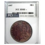 1887 Morgan PCI MS65+ Incredible Color