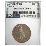 1995-S 50c Civil War PR70 DCAM LISTS $180