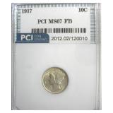 1917 Dime MS67 FB LISTS $2350