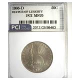 1986-D 50c Statue of Liberty MS70 LISTS $110