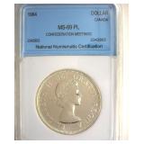 1964 Dollar NNC MS69 PL Confederation Meetings
