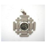 Silver Pendant Widows Mite Bronze Coin