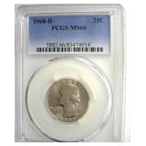 1968-D Quarter PCGS MS66