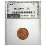 1942-D Cent MS67+ RD LISTS $525