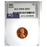 1963 Cent PR70 DCAM RD LISTS $375 IN 69 DC