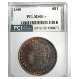 1896 Morgan PCI MS65+ Fabulous Color