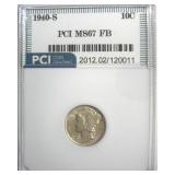 1940-S Dime MS67 FB LISTS $500