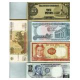 11 Vintage Bank Notes Vietnam Russia Cuba