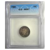 1960 Dime ICG MS67