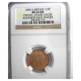 1890 1/4P NGC MS64 RB Great Britain