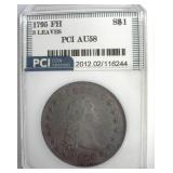 1795 3 Leaves Flowing Hair $1 AU58 LISTS $95K