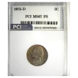 1975-D Nickel MS67 FS LISTS $275 IN 66+ FS