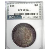 1896 Morgan PCI MS65+ Nice Toning