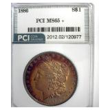 1886 Morgan PCI MS65+ Vibrant Color