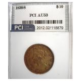 1839/8 Gold $10 AU53 LISTS $11500