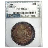 1921 Morgan PCI MS65+ Nice Color