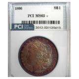 1896 Morgan PCI MS65+ Golden Purple