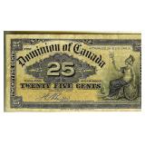 1900 Dominion of Canada 25c Note
