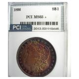 1896 Morgan PCI MS65+ Beautiful Color