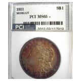 1921 Morgan PCI MS65+ Incredible Color