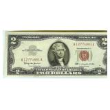 1963 2 Crisp Ch UNC Red Seal