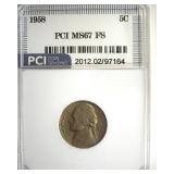 1958 Nickel MS67 FS LISTS $11000 IN 66+ FS
