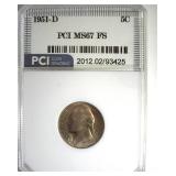 1951-D Nickel MS67 FS LISTS $2200