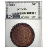 1890-S Morgan PCI MS64 Awesome Color
