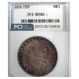 1878 7TF Morgan MS65+ LISTS $2000