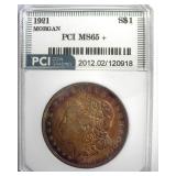 1921 Morgan PCI MS65+ Golden Purple
