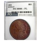 1921 Morgan MS66+ PL LISTS $9000