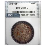 1878 7TF Morgan MS65+ LISTS $2000